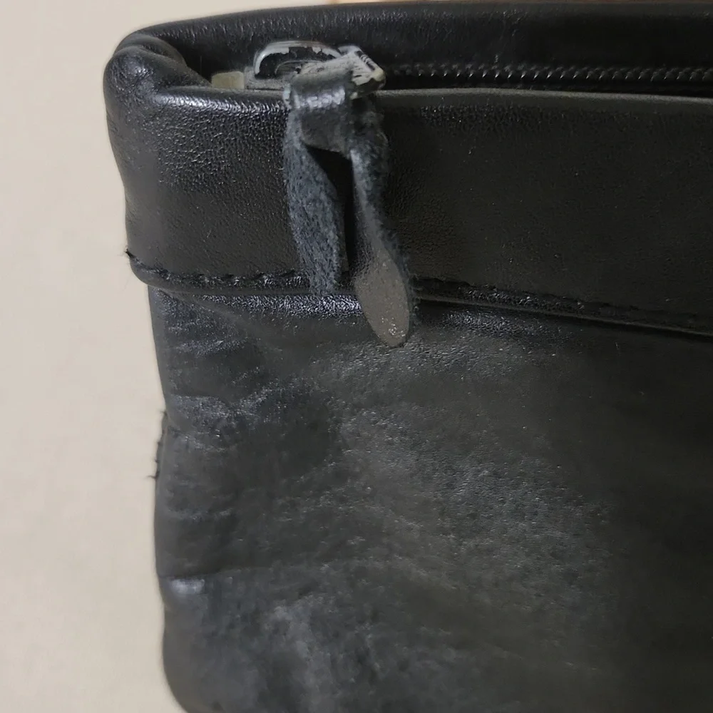 Vintage Black Leather Clutch